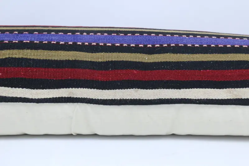 Outdoor Bolster Pillow Sham, 16x48 Red Cushion Cover, Kilim Cushion Sham, Pillow Cover, Antique Pillows, Boho Pillow Sham Cover - 5