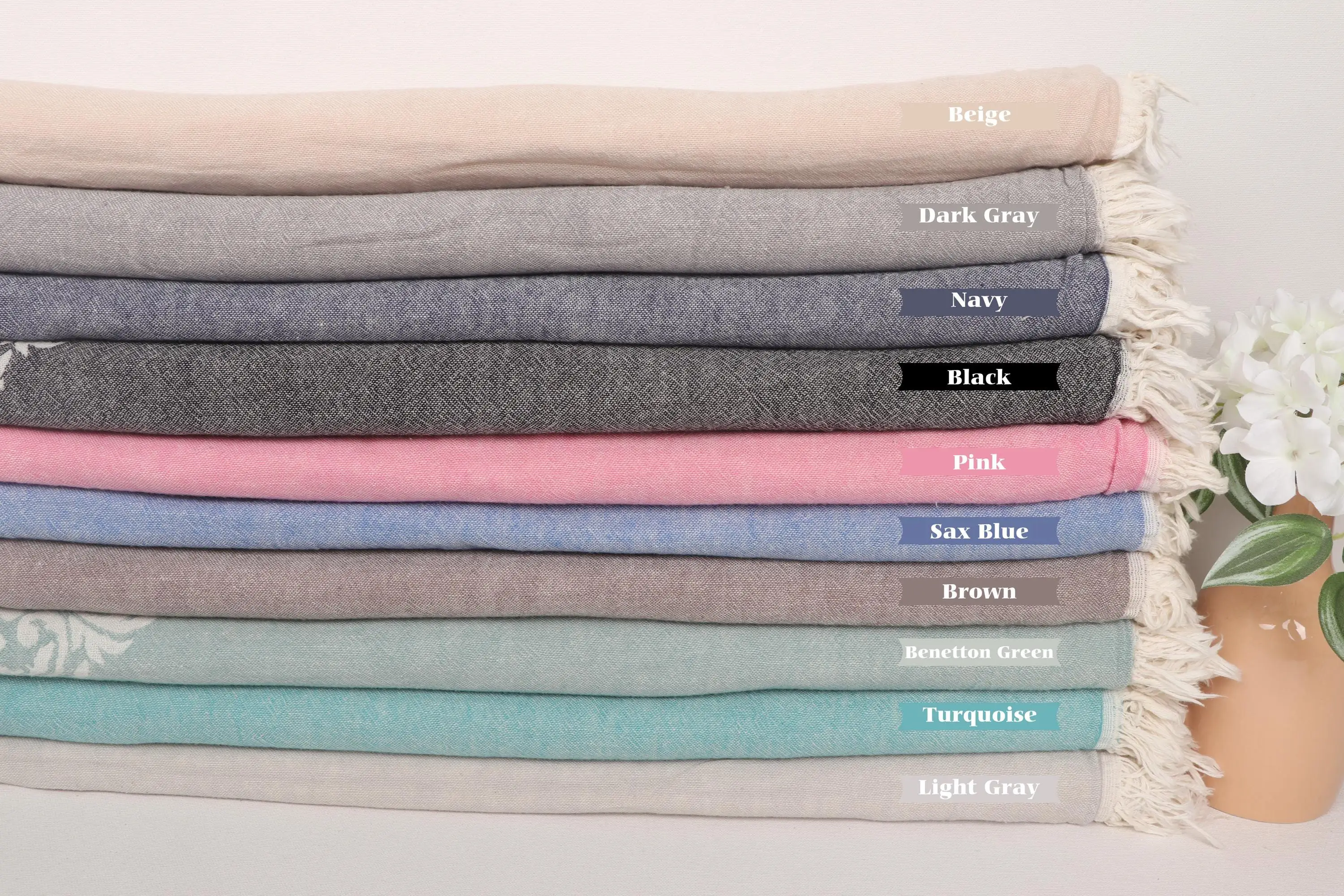 Woven Throw Blanket Cotton Baroque 60x71 Inches, California King - 1