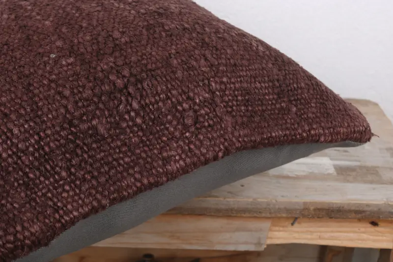 Cushion Case, Bolster Pillow Cover, Interior Designer Pillow, 16x16 Brown Pillow Cover, Couch Cushion Case, Pillow for Couch, Kilim Cushion Sham - 6
