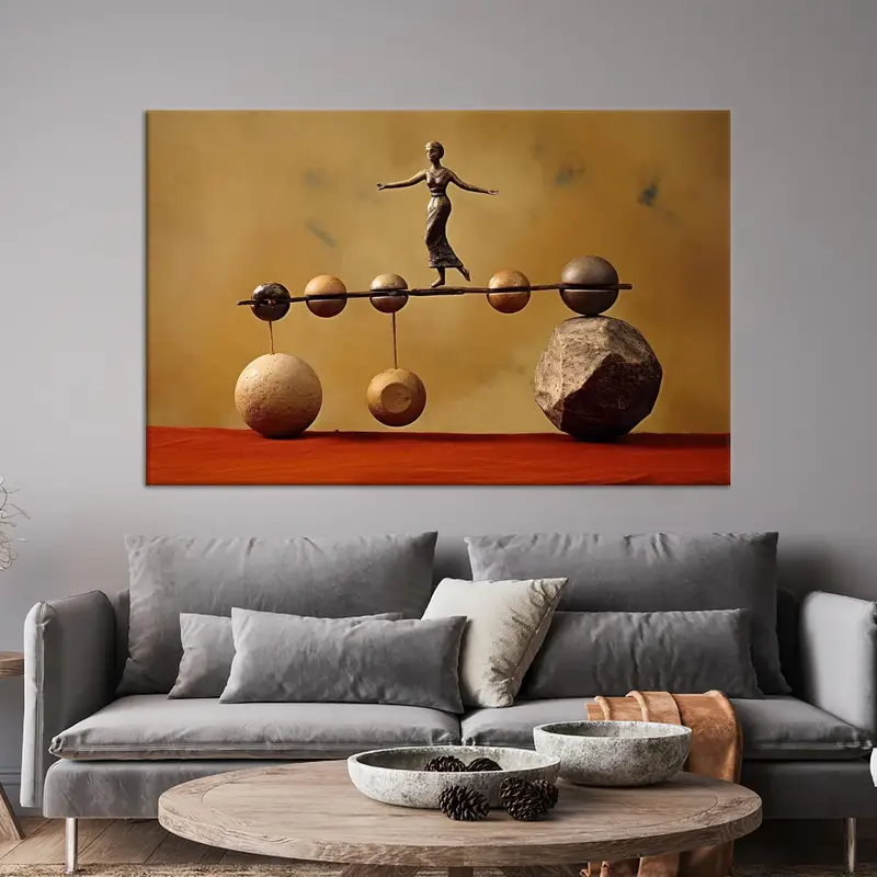 Elegante abstrakte Frau-Büro-Leinwand – gedrucktes Kunstdekor