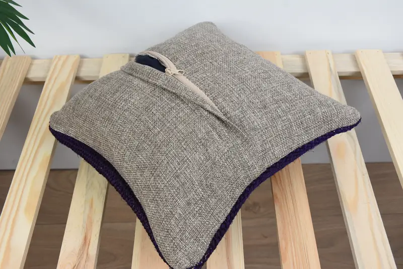12x12 Blue Pillow Case, Kilim Pillow Cover, Yoga Cushion Case, Turkish Pillow, Pillow Sham, Ethnical Kilim Rug Pillow, Accent Throw Pillow Cover - 8