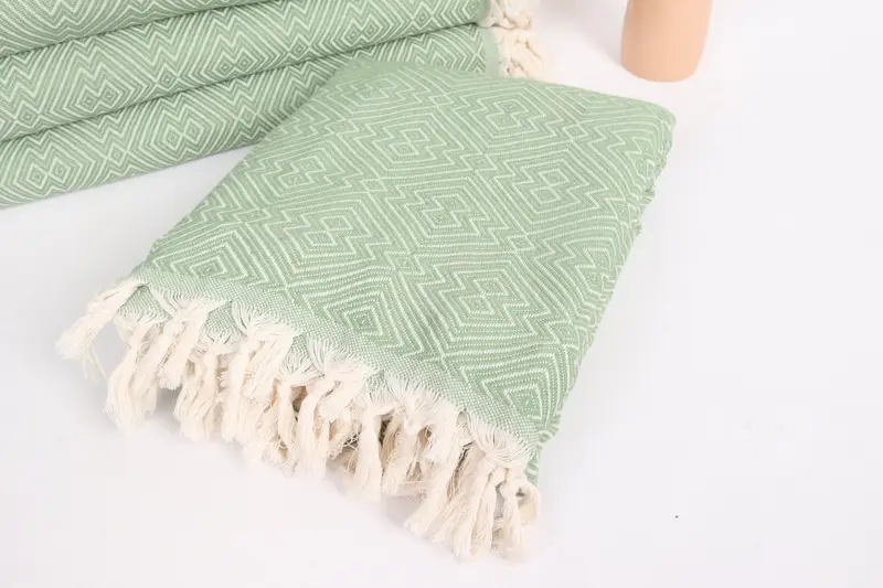 Wedding Anniversary Gift, Custom Wedding Gifts, Turkish Bedcover, Gift For The Home, Bridal Shower Gift, Throw Blanket, 92x80 Cotton Diamond Towel - 5