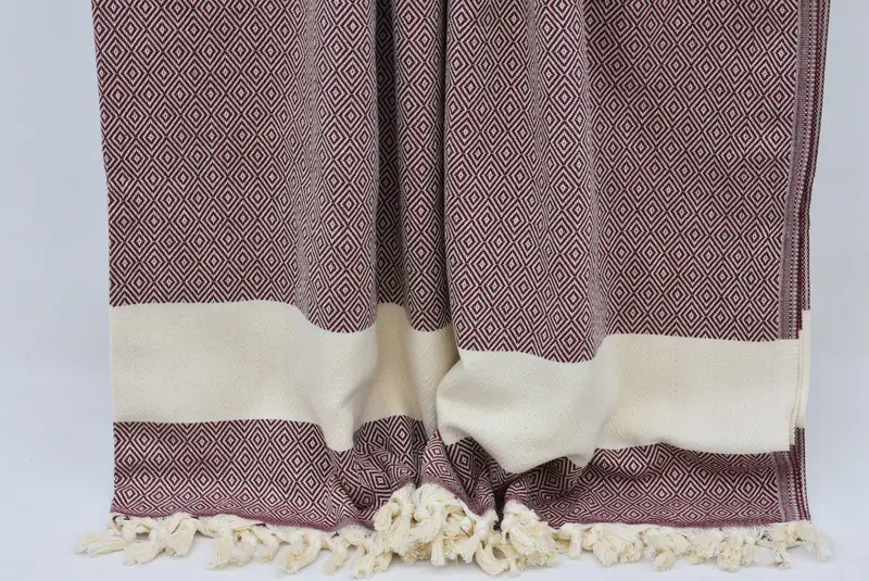Decorative Blanket, Bachelorette Party Favors Beach, Valentine Day Gift For Her, Monogram Blanket, Tablecloth, 96x80 Cotton Diamond Towel - 6