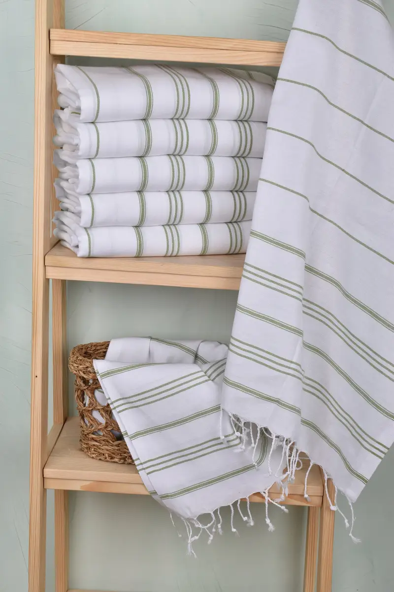 Best Friend Gift, 40x24 Cotton Striped Towel, Wedding Favors, Gift For Boyfriend, Bridesmaid Gift, Summer Gift, Bathroom Towels, Wedding Gift - 3