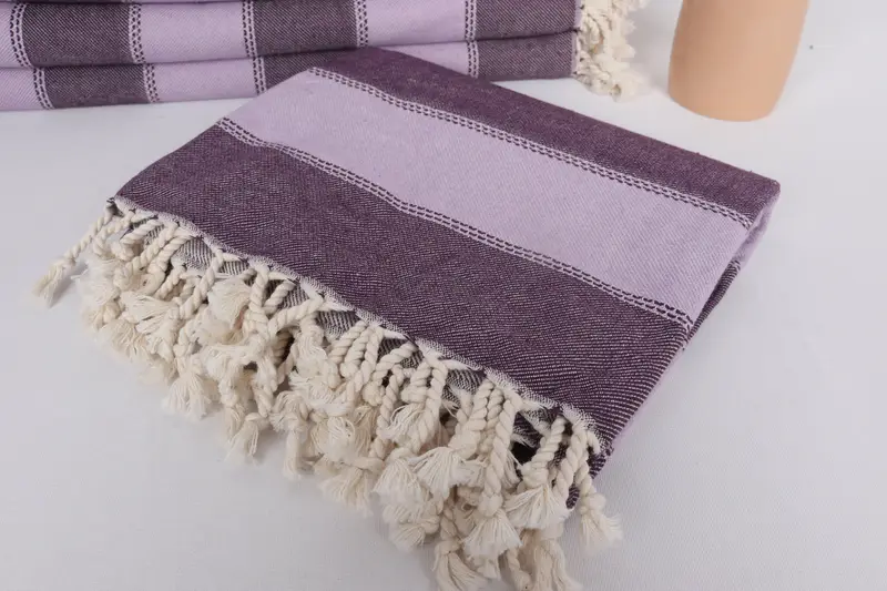 Cotton towel, Absorbent towel, Custom Towel, Organic Towel, 68x36 Cotton Striped Towel, Wedding Anniversary Gift, Personalized Gift For Him - 5