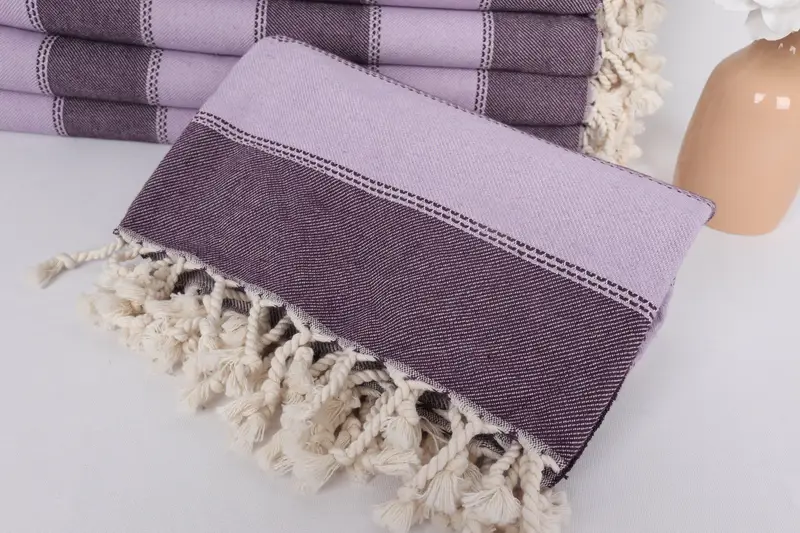 Cotton towel, Absorbent towel, Custom Towel, Organic Towel, 68x36 Cotton Striped Towel, Wedding Anniversary Gift, Personalized Gift For Him - 4