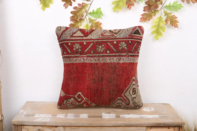 Handgefertigtes Kelim-Wurfkissen im Südwesten, besticktes Vintage-Kissen
