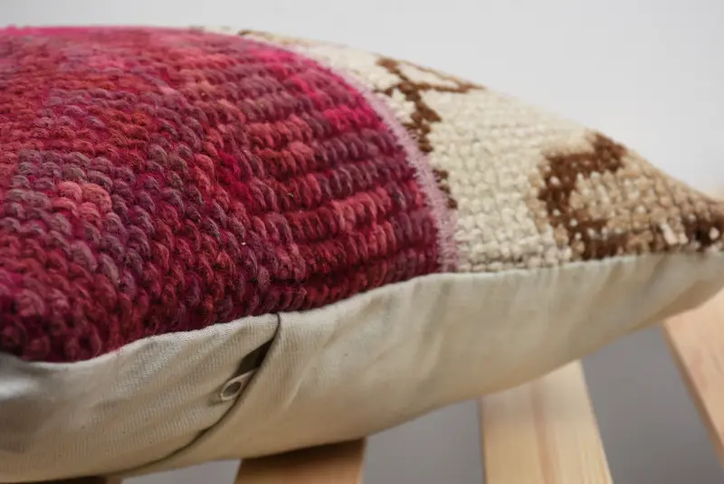 Turkish Pillow, Car Cushion Cover, Sofa Bolster Pillow Case, 14x14 White Pillow, Handmade Kilim Cushion, Antique Pillows, Pillow Cover - 5