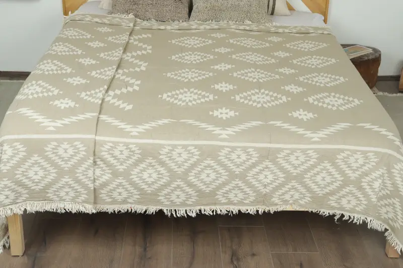 Manta de regalos de boda turca, 84x56 toalla de kilim de algodón, manta tejida, regalos de despedida de soltera, portada de sofá, regalos de dama de honor - 8