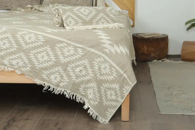 Manta de regalos de boda turca, 84x56 toalla de kilim de algodón, manta tejida, regalos de despedida de soltera, portada de sofá, regalos de dama de honor - 7