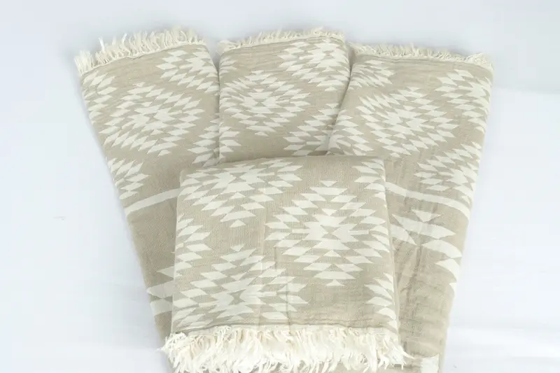 Manta de regalos de boda turca, 84x56 toalla de kilim de algodón, manta tejida, regalos de despedida de soltera, portada de sofá, regalos de dama de honor - 5