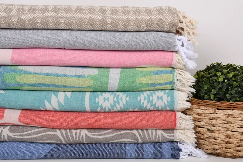 Valentines Day Gift For Him, Handwoven organic Turkish towel for spa, 70x40 Cotton Set of 8 Towel, Summer Gift, Turkish bath towel, Thin towel - 2