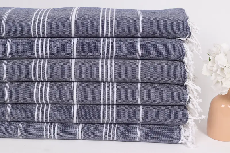 Memorial Gift, Turkish Towel Blanket, 88x60 Cotton Striped Towel, Christmas Tablecloth, Throw Blanket, Bedspread, Family Gift Basket, Tablecloth - 3