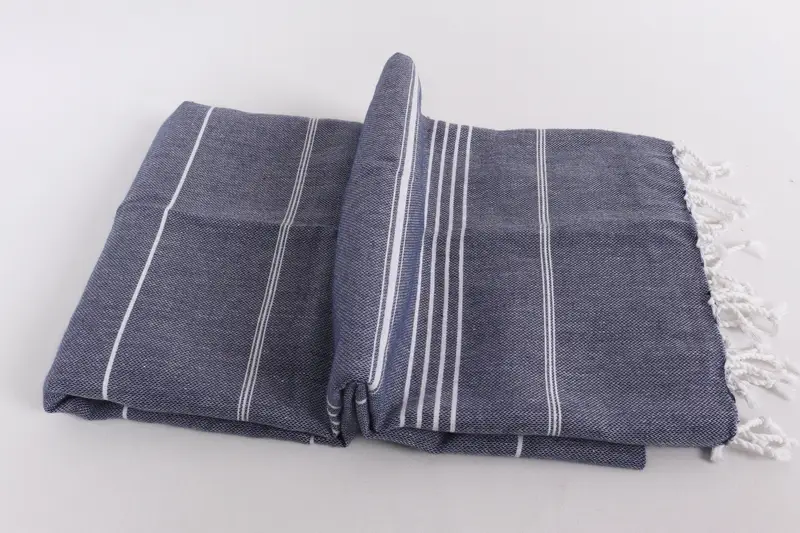 Memorial Gift, Turkish Towel Blanket, 88x60 Cotton Striped Towel, Christmas Tablecloth, Throw Blanket, Bedspread, Family Gift Basket, Tablecloth - 6