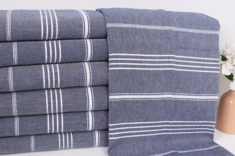 Memorial Gift, Turkish Towel Blanket, 88x60 Cotton Striped Towel, Christmas Tablecloth, Throw Blanket, Bedspread, Family Gift Basket, Tablecloth - 2