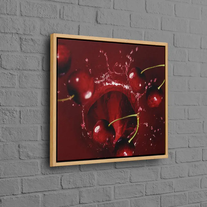Elegant Cherry Kitchen Canvas: Artistic Delight for Home