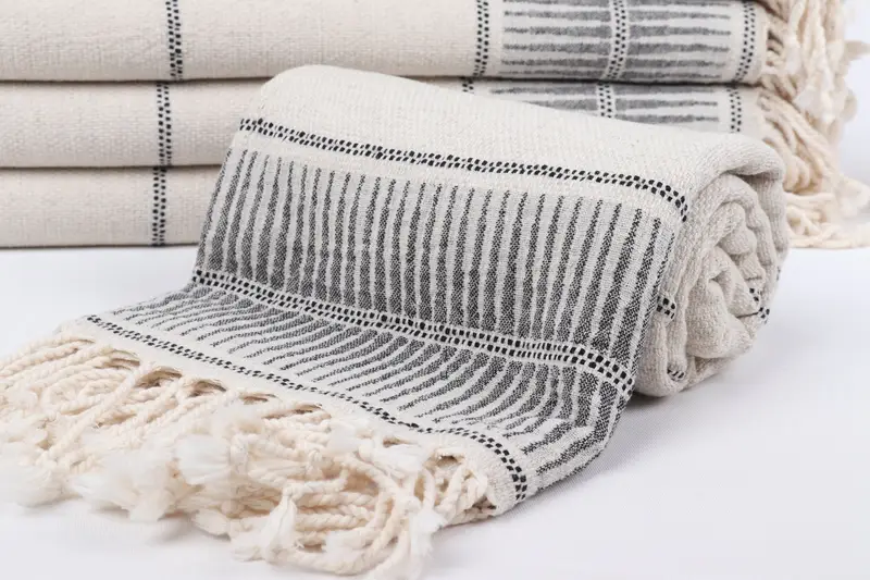 Home Decor Gifts, Absorbent Turkish towel, Personalized Gift For Him, Personalized Bridesmaid Gift, 70x40 Linen Striped Towel, Bachelor Party Favors - 4