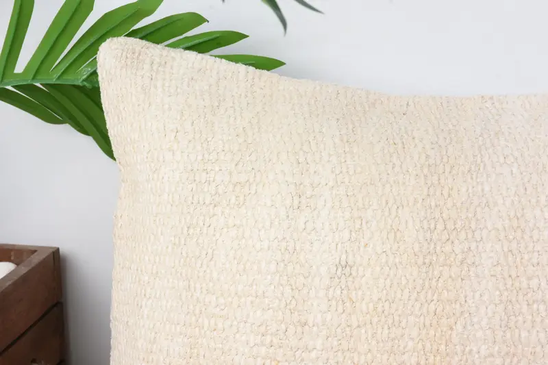 12x24 Beige Pillow, Cushion, Designer Throw Pillow Sham, Vintage Kilim Pillow, Boho Pillow, Cozy Throw Pillow Sham, Kilim Cushion Sham - 2