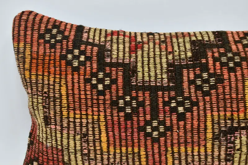 Turkish Kilim Pillow, Wholesale Pillow Sham, 16x48 Red Pillow Cover, Cushion Case, Turkish Pillow, Handmade Kilim Cushion - 2