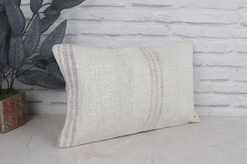 Nautical Throw Pillow Case, Outdoor Patio Pillow Sham, Kilim Cushion Sham, Gift Pillow, Kilim Pillow Cover, 12x20 White Cushion Cover, Pillow Case - 3