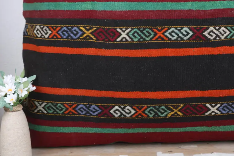Pillow Sham, 32x32 Red Pillow, Interior Designer Pillow, Ethnical Kilim Rug Pillow, Vintage Kilim Throw Pillow, Wholesale Cushion - 3