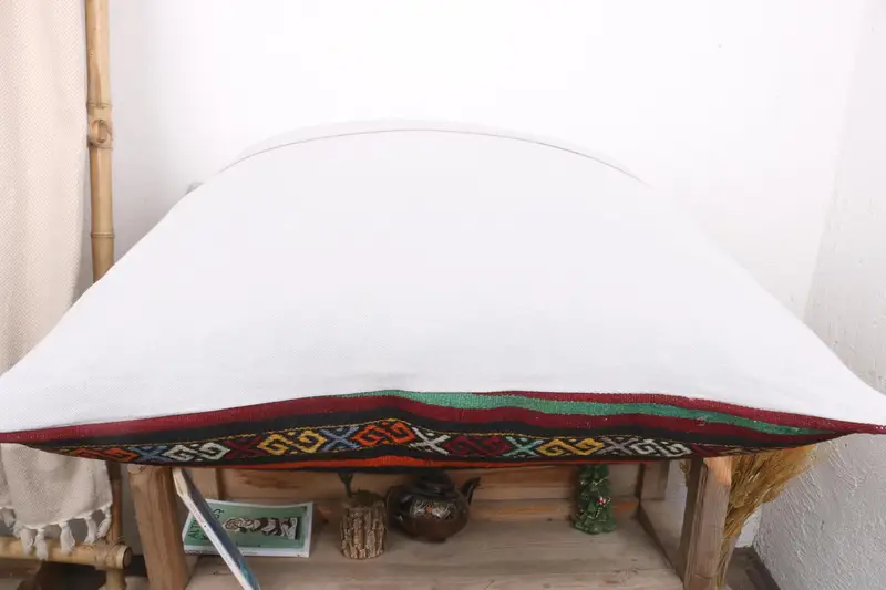 Pillow Sham, 32x32 Red Pillow, Interior Designer Pillow, Ethnical Kilim Rug Pillow, Vintage Kilim Throw Pillow, Wholesale Cushion - 7
