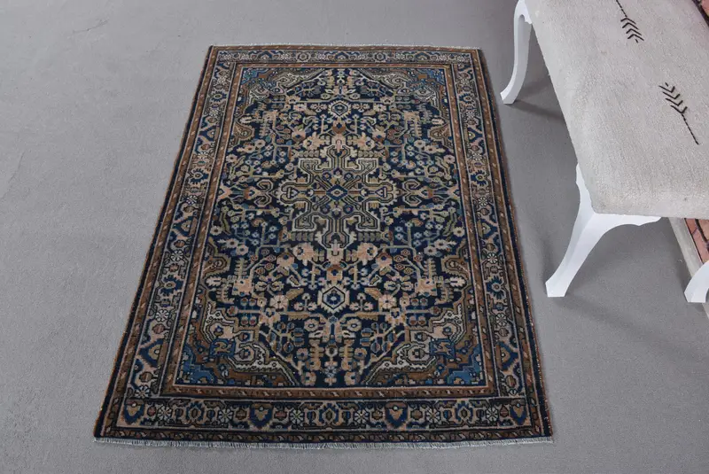 Alfombra Ikat azul, 3,5x5 pies elegante decoración del hogar