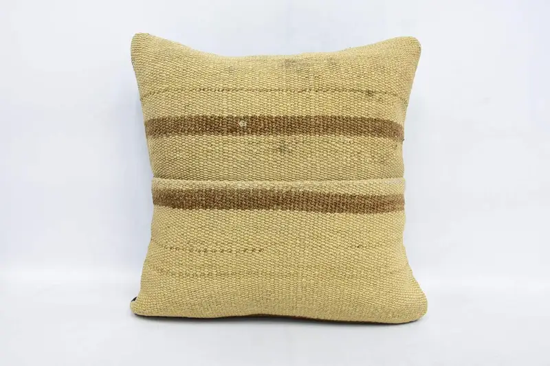 Quadratischer türkischer Euro-Kissenbezug, 40,6 x 40,6 cm, Geschenkgarten-Beige-Kissenbezug - 1
