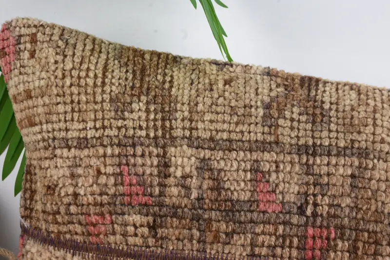 Armchair Pillow Sham, Pillow Sham, Ethnical Kilim Rug Pillow, Vintage Kilim Pillow, Kilim Cushion Sham, 12x36 Brown Cushion Case - 2