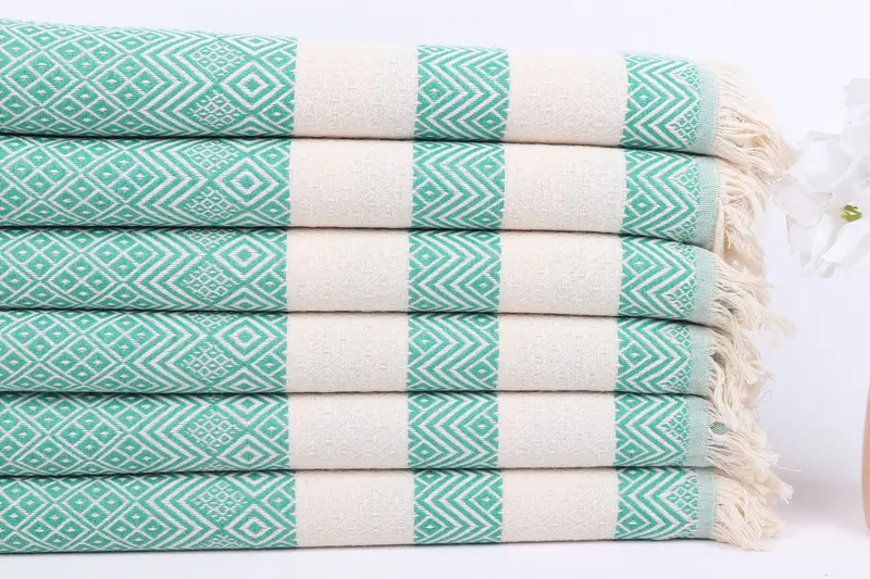 Spa Gift, Peshtemal Towel USA, Organic Turkish towel, 70x40 Cotton Diamond Towel, Custom Wedding Gift, Best Beach Towel, Beach Theme Wedding Gift - 3