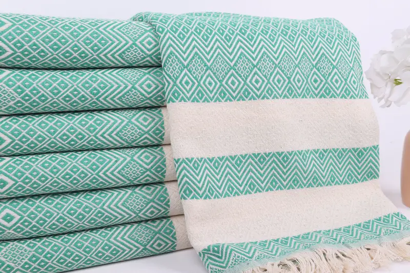 Spa Gift, Peshtemal Towel USA, Organic Turkish towel, 70x40 Cotton Diamond Towel, Custom Wedding Gift, Best Beach Towel, Beach Theme Wedding Gift - 2