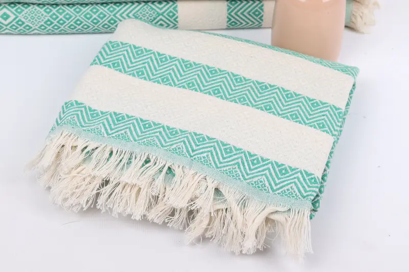 Spa Gift, Peshtemal Towel USA, Organic Turkish towel, 70x40 Cotton Diamond Towel, Custom Wedding Gift, Best Beach Towel, Beach Theme Wedding Gift - 5