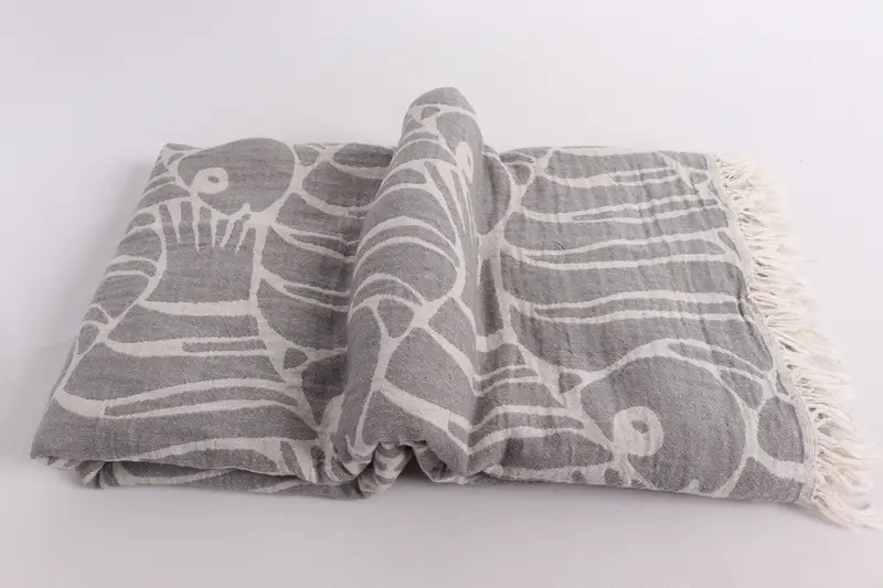 Thanksgiving Tablecloth, Valentines Day Gift For Him, 70x60 Cotton Fish Design Towel, Wedding Favors, Personalized Gifts, Monogram Blanket - 6
