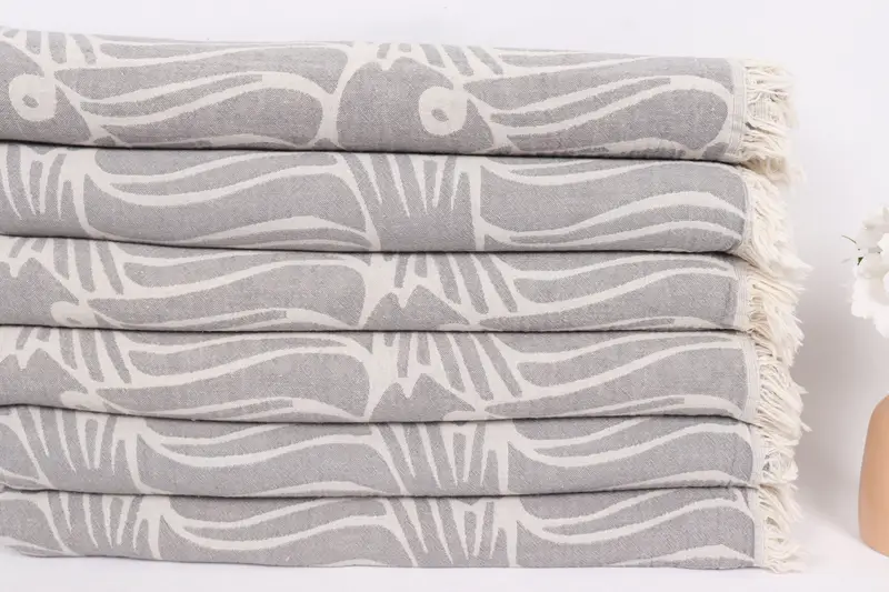 Thanksgiving Tablecloth, Valentines Day Gift For Him, 70x60 Cotton Fish Design Towel, Wedding Favors, Personalized Gifts, Monogram Blanket - 3
