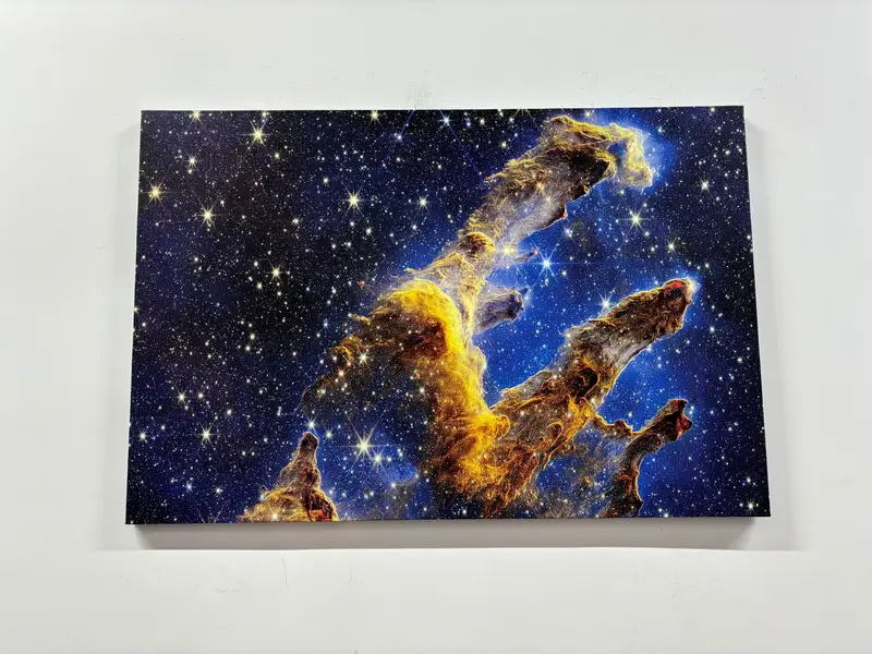 Canvas, Pillars Of Creation Print, NASA James Webb Space Telescope Wall Art, Space Wall Decor, Night Landscape Poster, Sky View Wall Decor, - 1