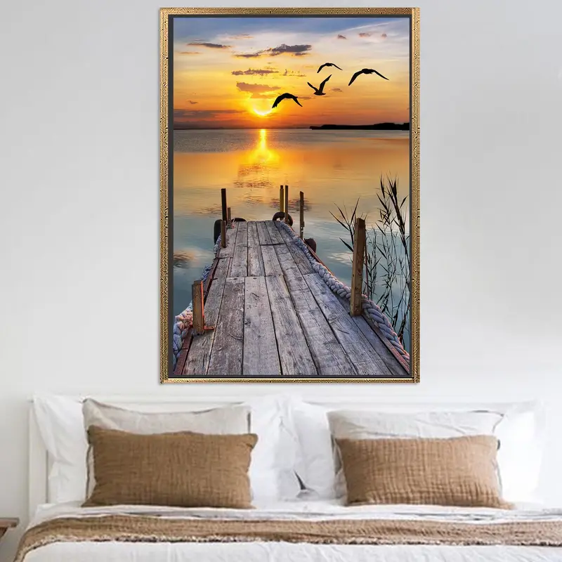 Nefes Kesen Deniz Manzaralı Kanvas Tablo: Gün Batımı ve Güneş Işığı Kanvas Tablo