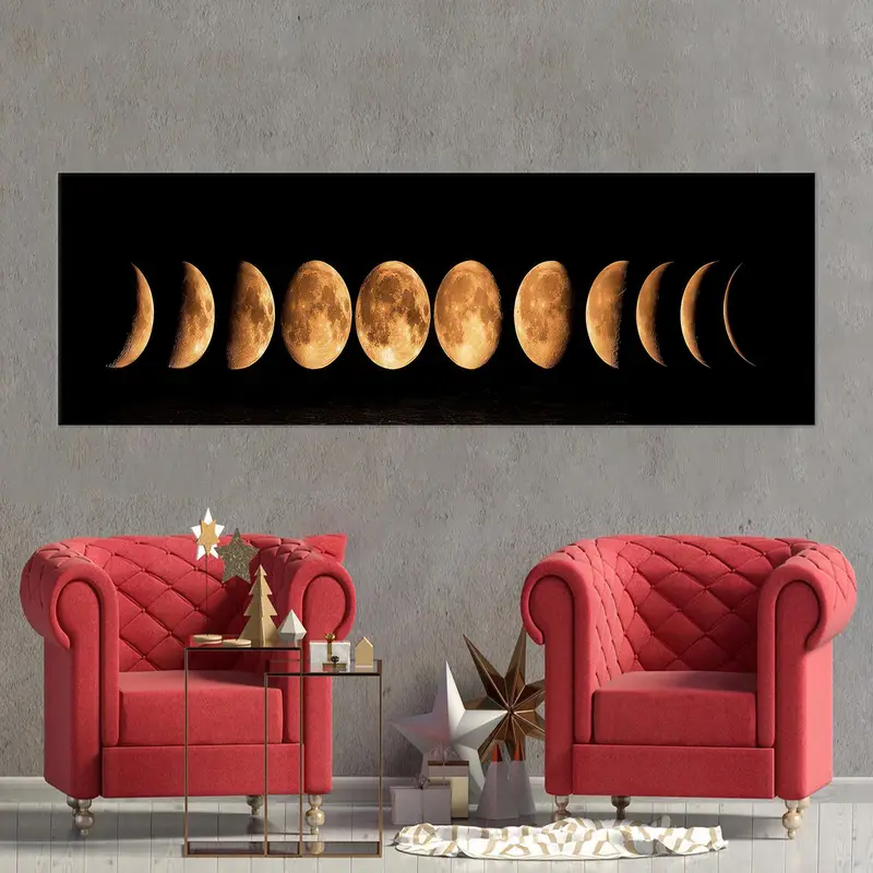 Lunar Eclipse Art, Moon Landscape, Moon, Sky Landscape, Sky Canvas Art, Galaxy Landscape, Trendy Wall Decor, Full Moon Artwork, Canvas Art - 8