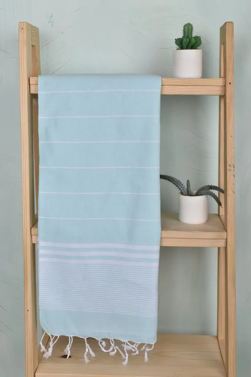 Personalized Hand Towel, Xmas Gifts, Bridesmaid Gift, Monogram Kitchen Towel, Bridal Party Gifts, 40x24 Cotton Striped Towel, Personalized Gifts - 8
