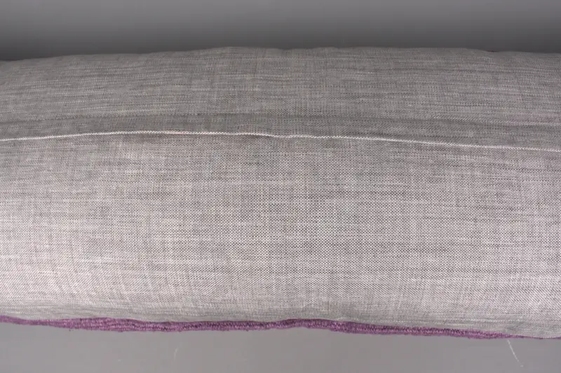 Pillow Sham, Floor Pillow Case, Kilim Cushion Sham, 16x48 Purple Pillow Cover, Ethnical Kilim Rug Pillow, Home Decor Pillow - 7
