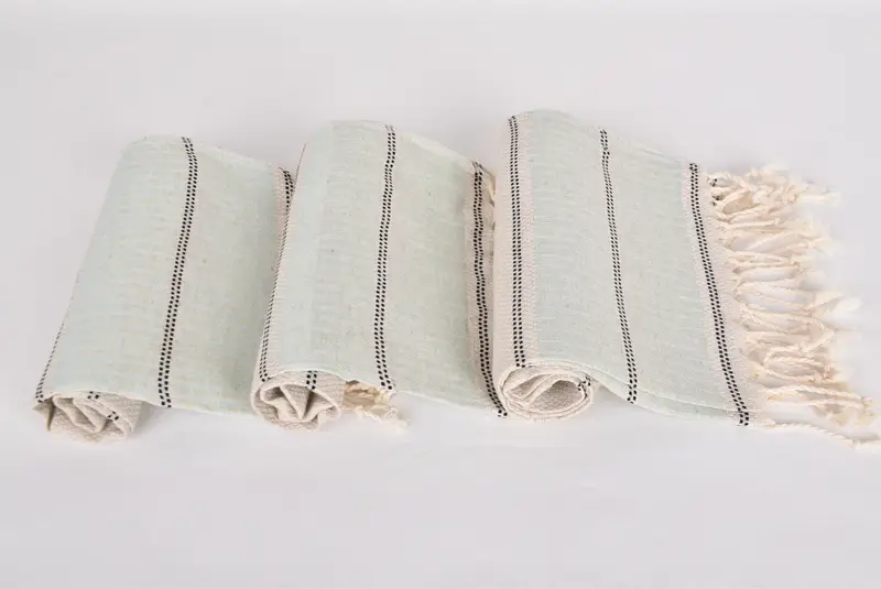 Türkisches Handtuch Handtuch, personalisierte Geschenke, Hochzeitsduschengeschenke, Monogramm Handtuch, Fitnesshandtuch, Brautduschengeschenke, 40x20 Leinenstreife Handtuch - 8