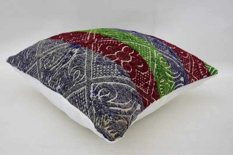 Pillow for Sofa, Couch Pillow Sham, 16x16 Red Cushion Cover, Vintage Kilim Throw Pillow, Antique Pillows, Pillow Case, Bohemian Cushion Cushion - 6