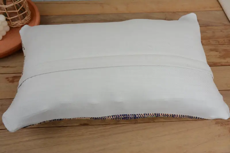 12x20 Beige Cushion Cover, Boho Pillow Sham Cover, Ethnical Kilim Rug Pillow, Pillow Sham, Vintage Kilim Throw Pillow, Patio Pillow Case - 6