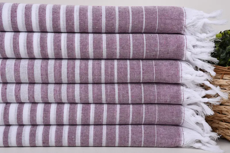 Handwoven Turkish Towel, Spa Gift, 70x40 Cotton Striped Towel, Personalized Turkish Towel, Bachelorette Party Decorations, Monogrammed Beach Towel - 2