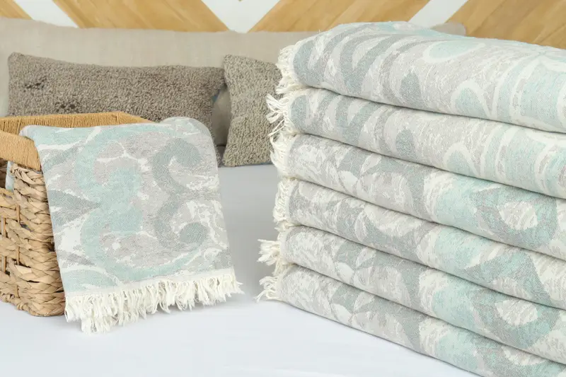 Bridesmaid Gifts, Boho Throw Blankets, Best Friend Wedding Gift, 70x58 Cotton Patterned Towel, Turkish Tablecloth, Turkish Blanket, Engagement Gift - 4