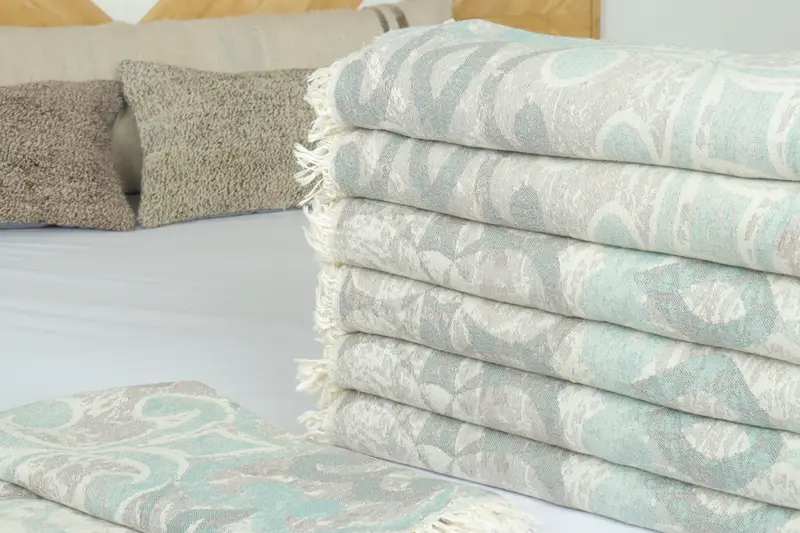 Bridesmaid Gifts, Boho Throw Blankets, Best Friend Wedding Gift, 70x58 Cotton Patterned Towel, Turkish Tablecloth, Turkish Blanket, Engagement Gift - 3