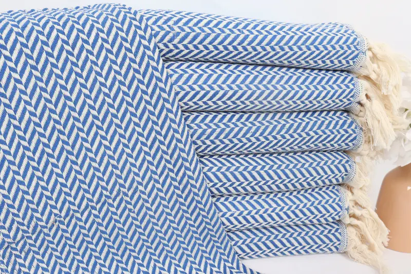 Organic Tea Towel, 36x18 Cotton Chevron Towel, Personalized Hand Towel, Bachelor Bachelorette Party Favors, Personalized Gift, Wedding Gift - 1