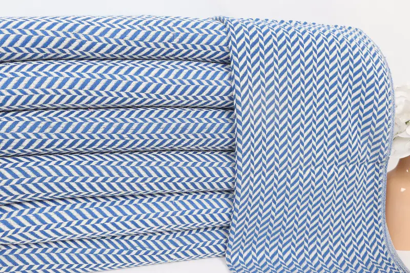 Organic Tea Towel, 36x18 Cotton Chevron Towel, Personalized Hand Towel, Bachelor Bachelorette Party Favors, Personalized Gift, Wedding Gift - 2