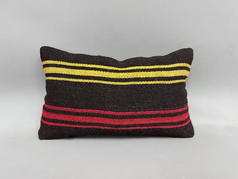 12x20 Brown Pillow Case, Interior Designer Pillow, Turkish Pillow, Pillow Sham, Vintage Kilim Throw Pillow, Boho Throw Cushion - 4