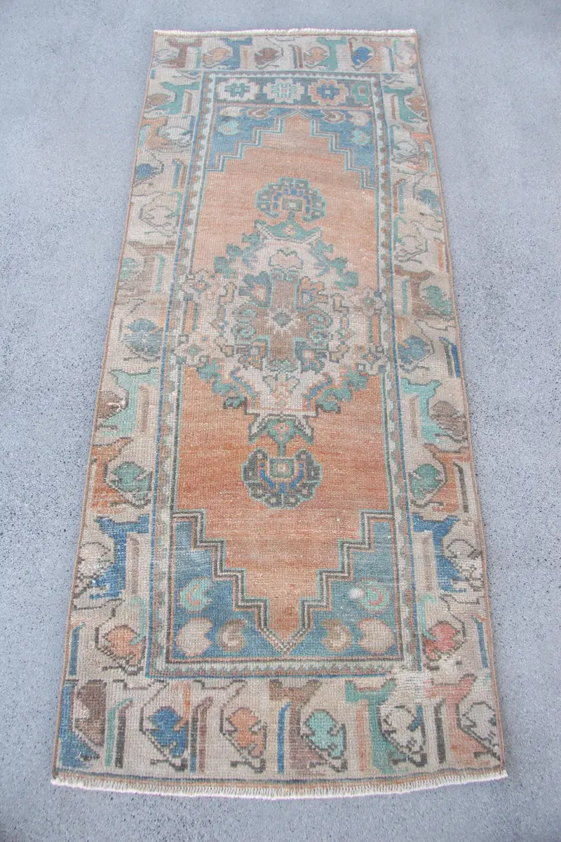 Orange Ombré Rug, 2.2x5.5 ft Vibrant Decor