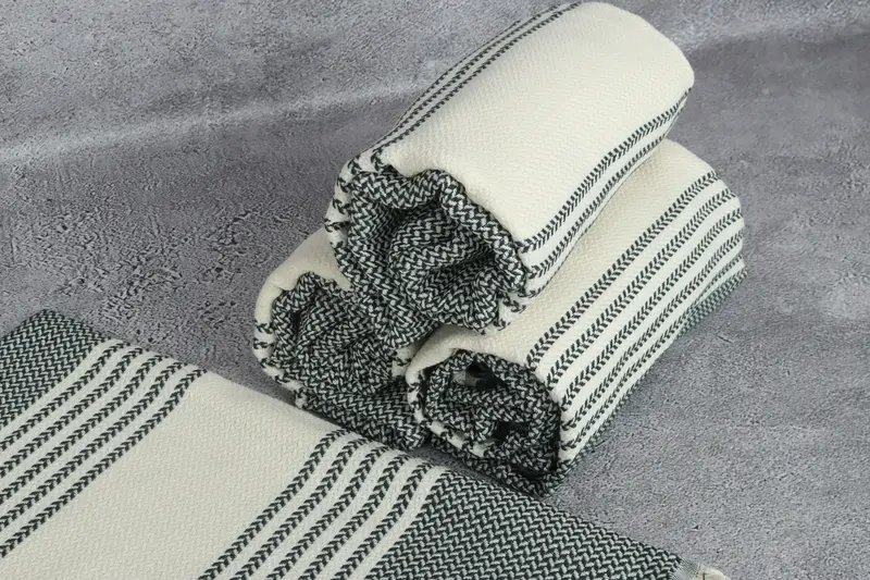 Mother Of The Groom Gift, Large Turkish Towel, Oversized Beach Towel, Beach Wedding Favor, Bachelor Gifts, 70x40 Cotton Striped Towel, Luxury towel - 8